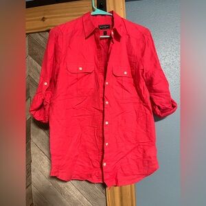 Express Bold Red button up Shirt. Womens size small
